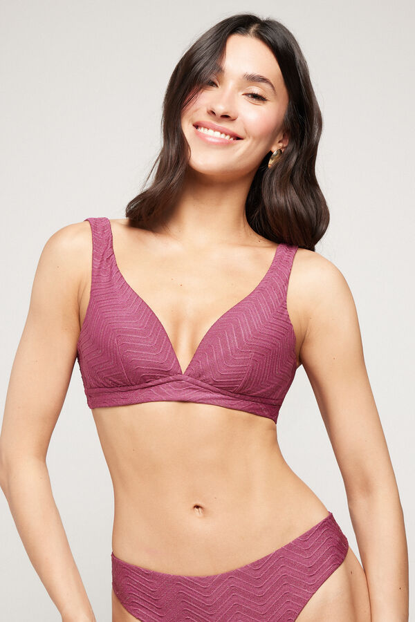 Biquini Triangle de Tirant Ample Sparkling Touch Malva  