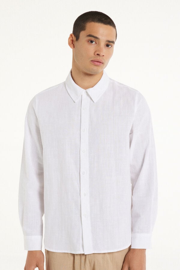 Košile s Dlouhým Rukávem z Velmi Lehké 100% Bavlny  