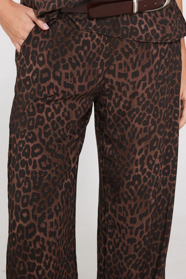 Pantalone Lungo Dritto Tela Viscosa  