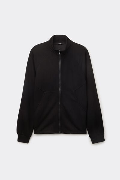 Sweatjacke Superior Softness mit Rei&szlig;verschluss und Rippung