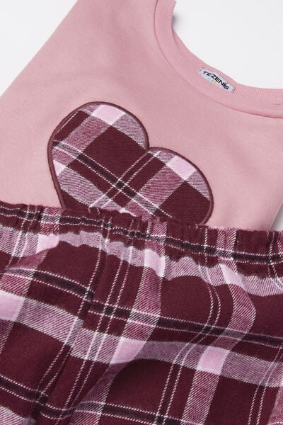 Pigiama Lungo in Cotone/Flanella Bimba Cuore