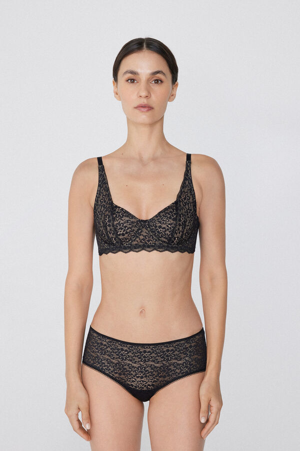 Paris Recycled Lace Unpadded Balconette Bra  