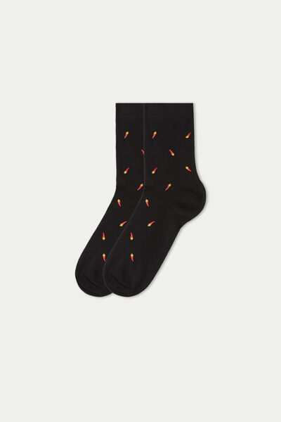Men’s Short Printed Cotton Socks