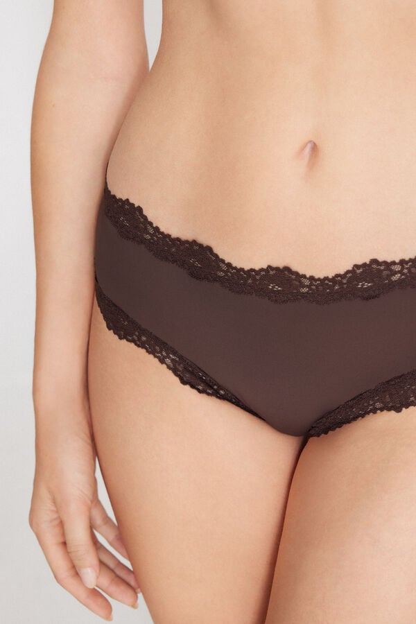 Recycled Lace and Microfibre French Knickers  