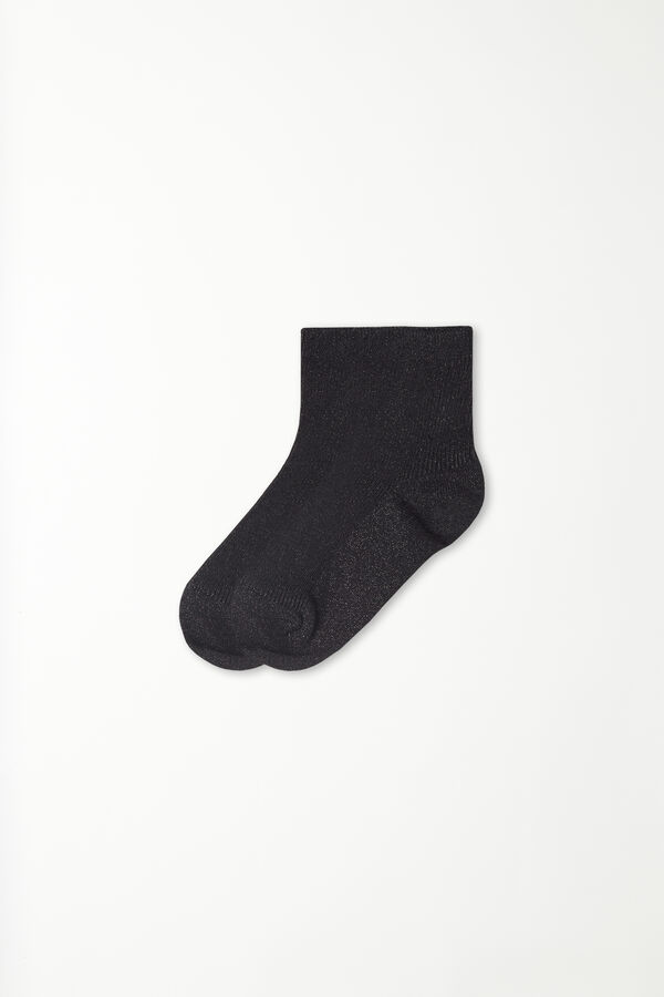 Girls’ 3/4 Laminated Ribbed Socks  