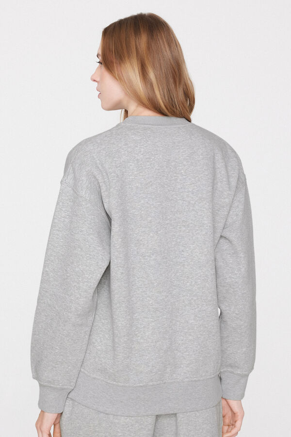 Thick Brushed Fleece Round Neck Sweatshirt  