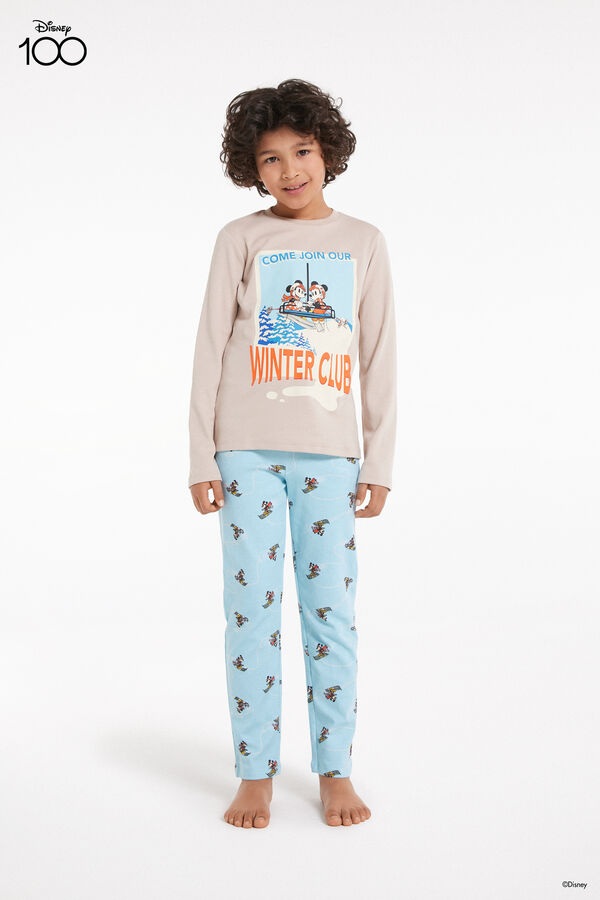 Pijama Llarg de Cotó Gruixut Disney Nens Unisex  
