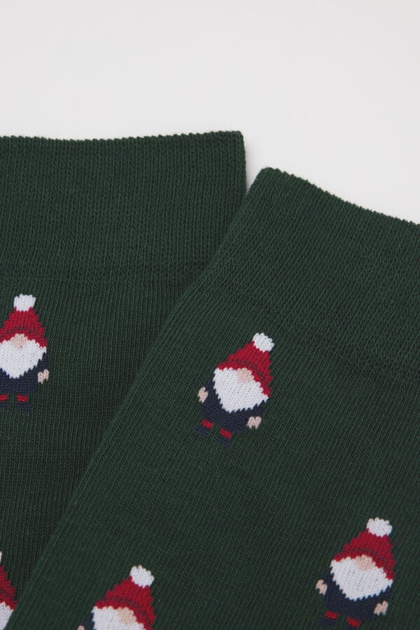 Men&rsquo;s Semi-Short Patterned Cotton Socks  