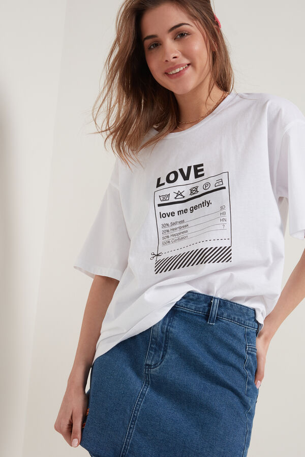 Oversized Printed Cotton T-Shirt  