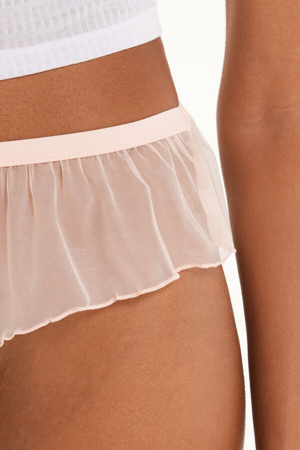 Rolled Hem Tulle French Knickers  