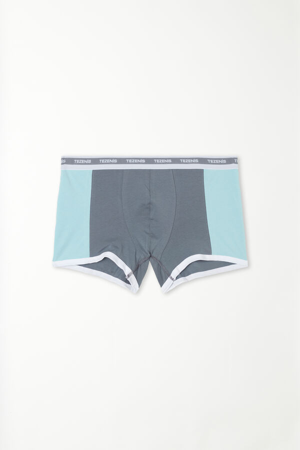 Boxer Coton Bicolore avec Élastique Logo  