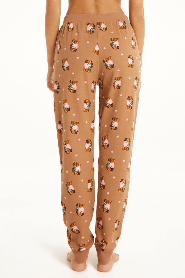 Long Printed Cotton Trousers  