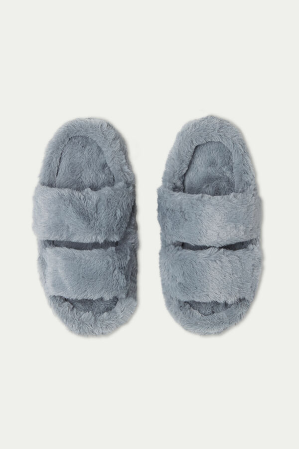 Fleece Slippers with Double Band Tezenis