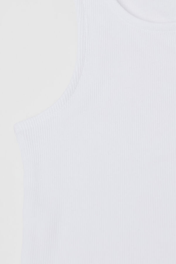 Dívčí Žebrované Tílko s Širokými Ramínky  