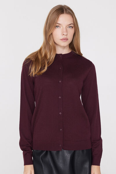 Cardigan Pesante con Bottoni 100% Lana Merino