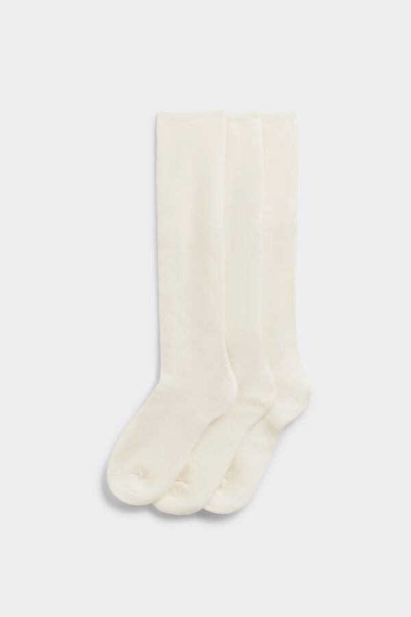 3 Pairs of Women&rsquo;s Thermal Cotton Long Socks  