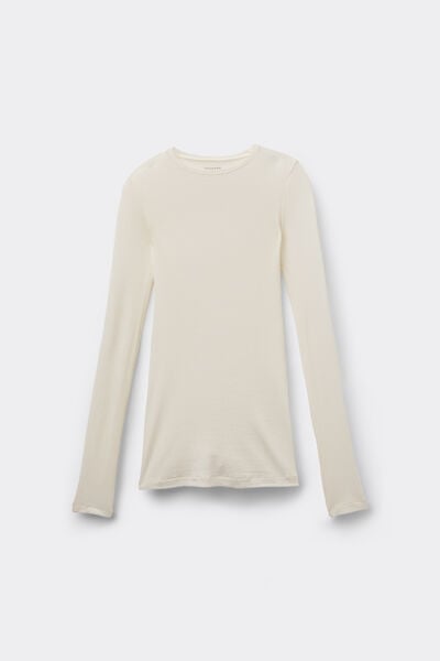 Long Sleeve Round Neck Ribbed Top