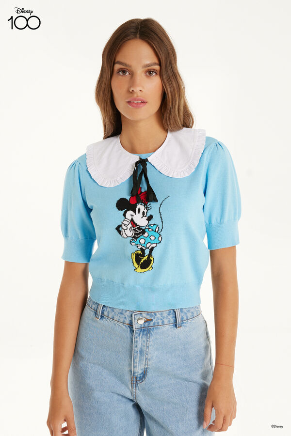 Bavlnené Tričko so Stredne Dlhým Rukávom Disney 100  