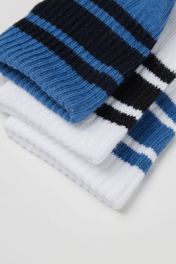 3&nbsp;Paar Sportkurzsocken aus gemusterter Baumwolle f&uuml;r Jungen  