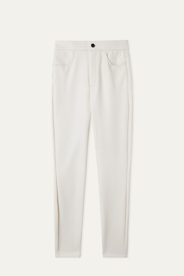 Coated-Effect Five Pocket Thermal Trousers  