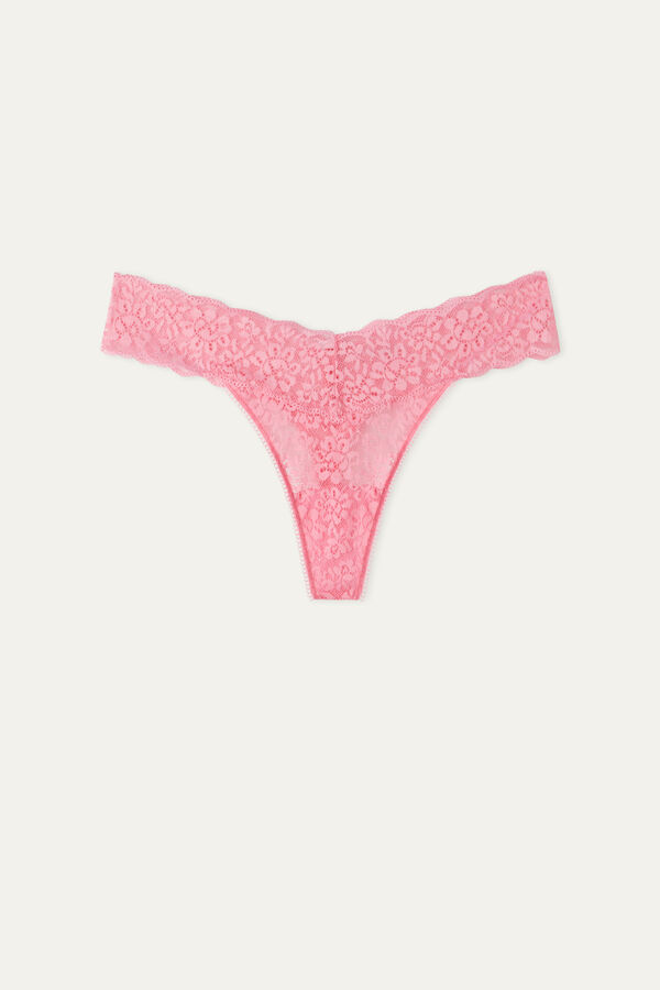 High-Cut Recycled Lace G-String - G-strings - Women | Tezenis