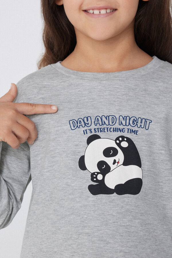 Χοντρή Βαμβακερή Μακριά Πιτζάμα Panda  