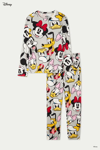 Langer Pyjama aus Baumwolle mit Disney-Print
