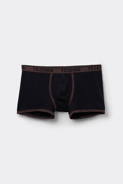 Organic Cotton Boxers with Contrasting Trim and Logo