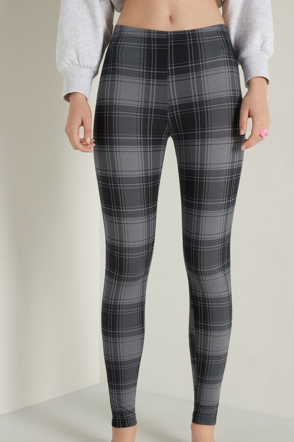 Printed Thermal Cotton Leggings Tezenis
