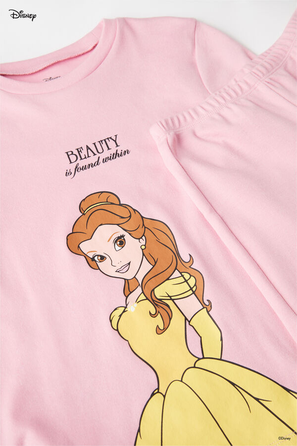 Girls’ Long Cotton Pyjamas with Disney Beauty Print  