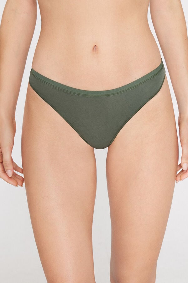 Plain Colour Cotton Brazilian Briefs  