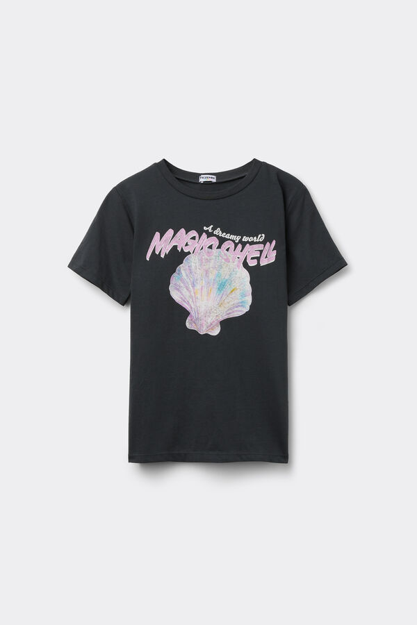 T-Shirt in Cotone Bimba con Stampa  