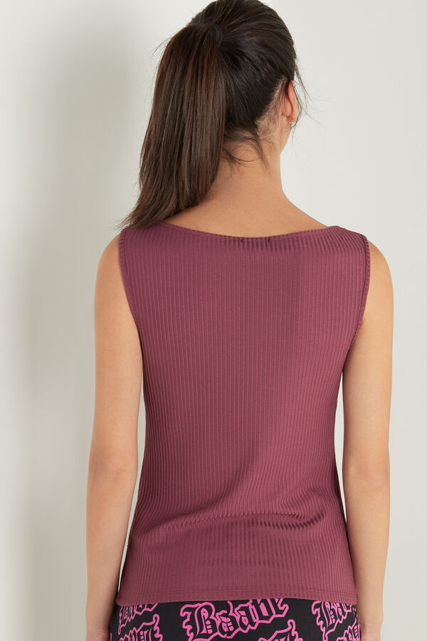 Ribbed Boat Neck Camisole  