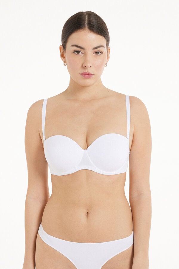Full Coverage Recycled Microfibre Slightly Padded Bandeau Bra  
