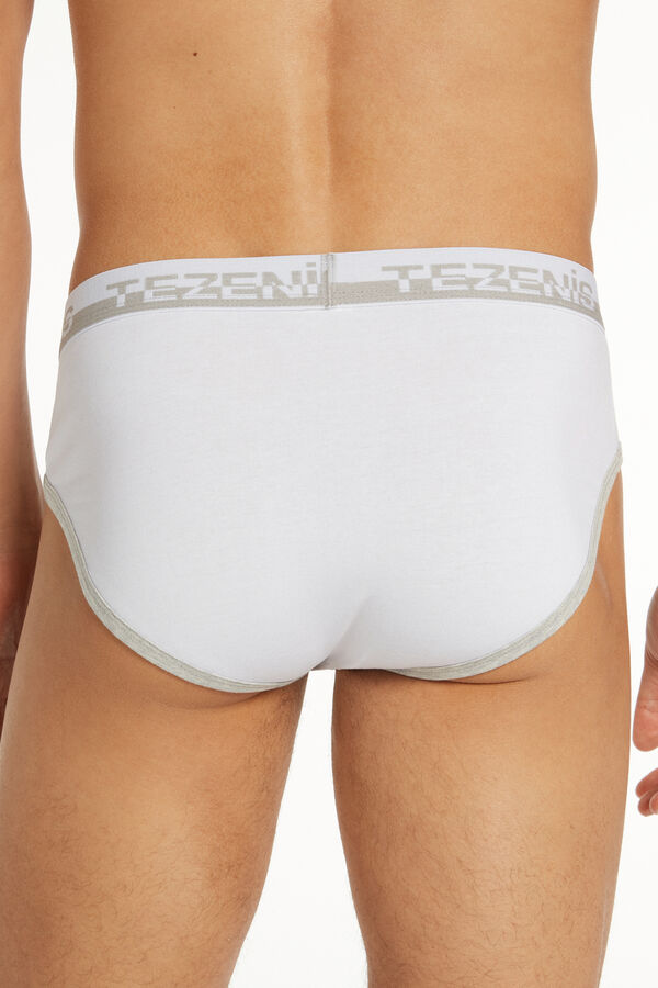 Cotton Briefs with Logo Waistband  