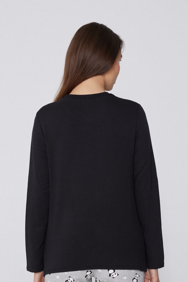 Brushed Long Sleeve Crewneck Viscose Sweater  