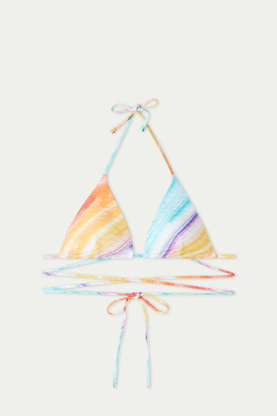 Colorful Shades Lightly Padded Triangle Bikini Top