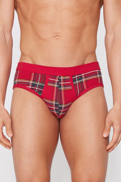 Cuecas em Algod&atilde;o El&aacute;stico Estampado Natal&iacute;cio