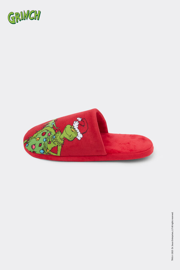 Women's Grinch Print Slippers  