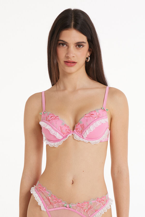 Los Angeles Pink Candy Lace Super Push-Up Bra  