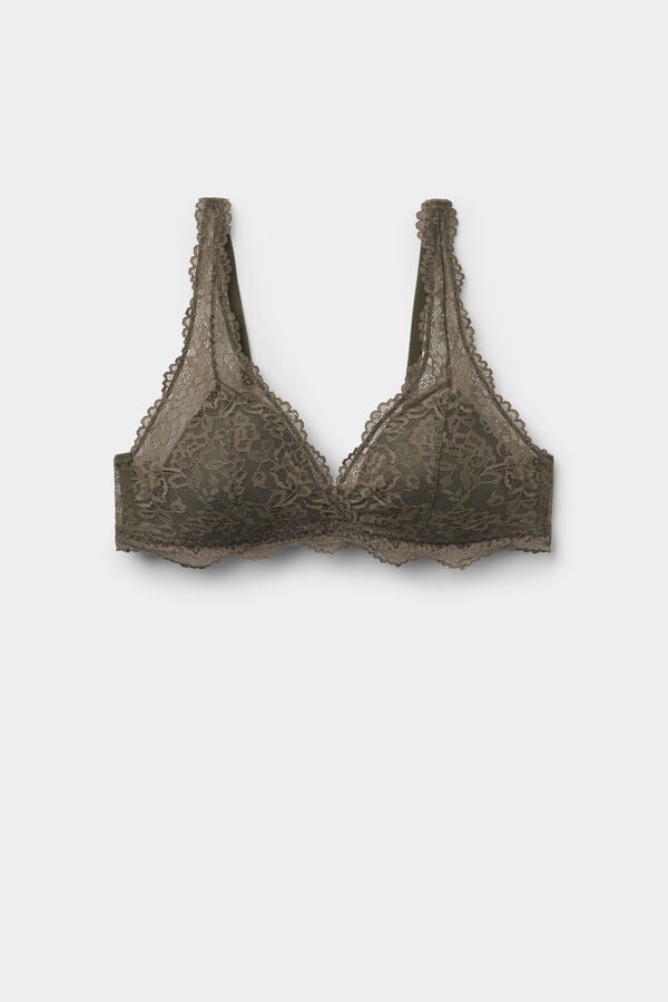 Reggiseno Triangolo in Pizzo Riciclato Havana  