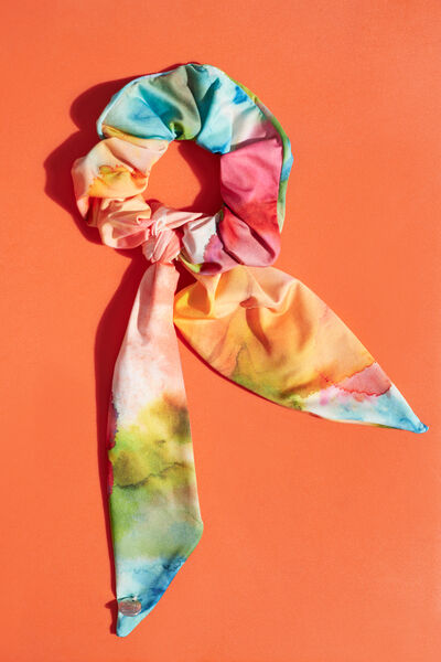 Patterned Foulard Hair Bow