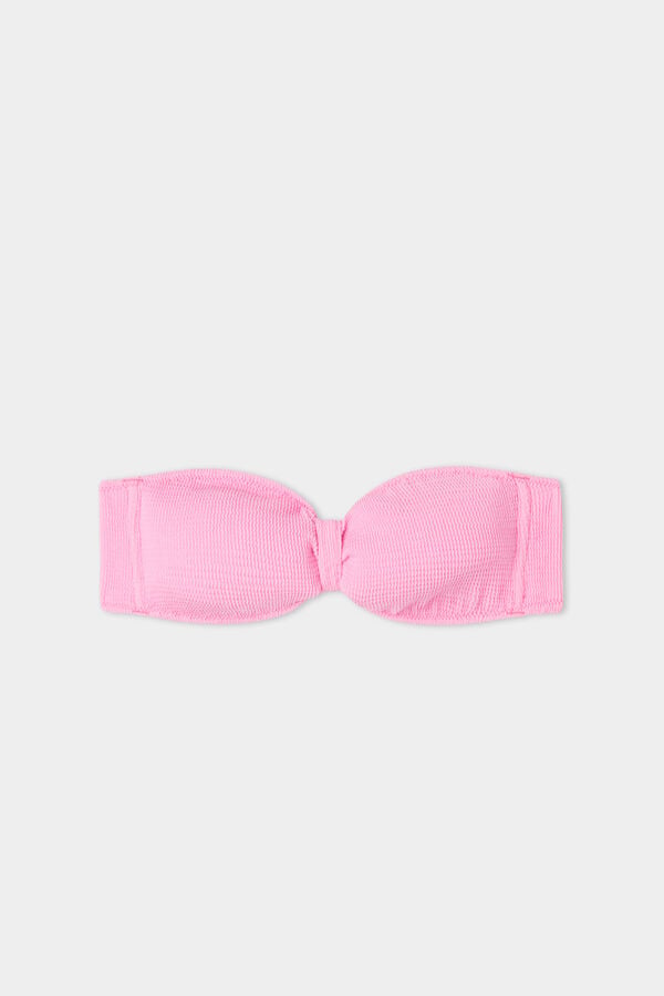 3D-Effect Bandeau Bikini Top with Removable Padding  