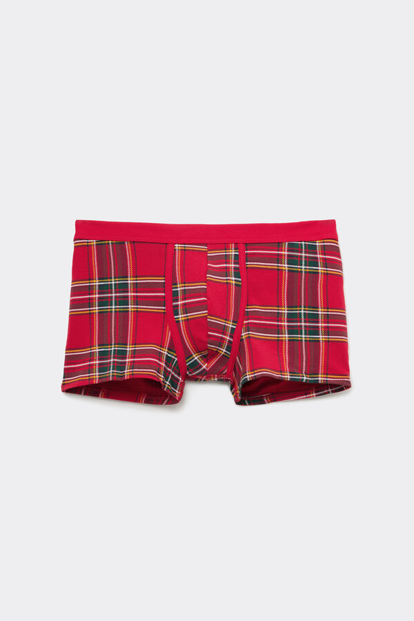 Boxershorts aus elastischer Baumwolle Weihnachtsprint  