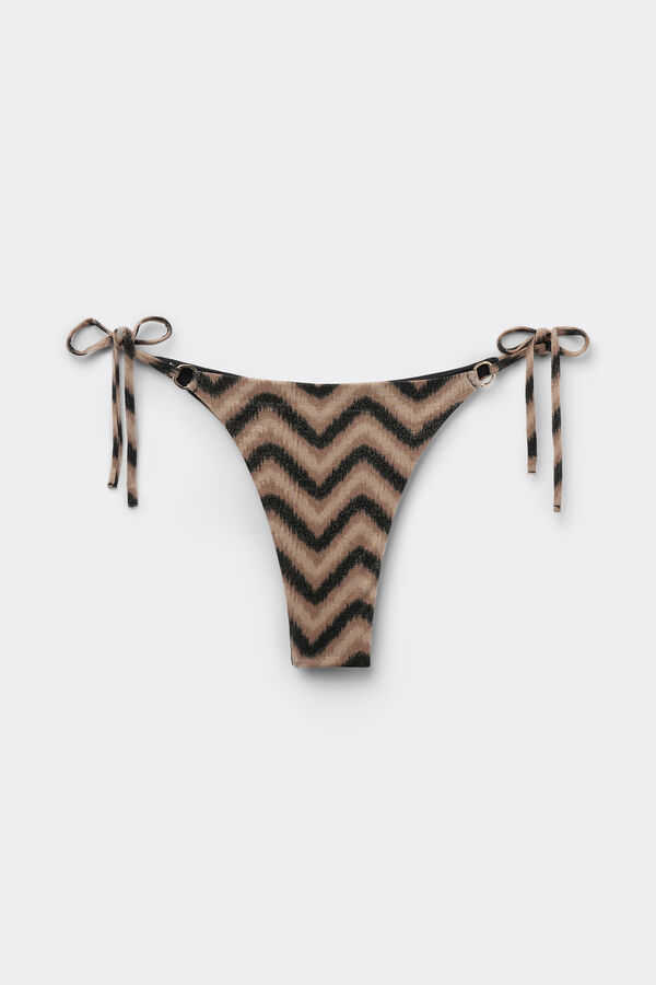 Bikinov&eacute; Braz&iacute;lske Nohavičky so &Scaron;n&uacute;rkami Chevron Shine  
