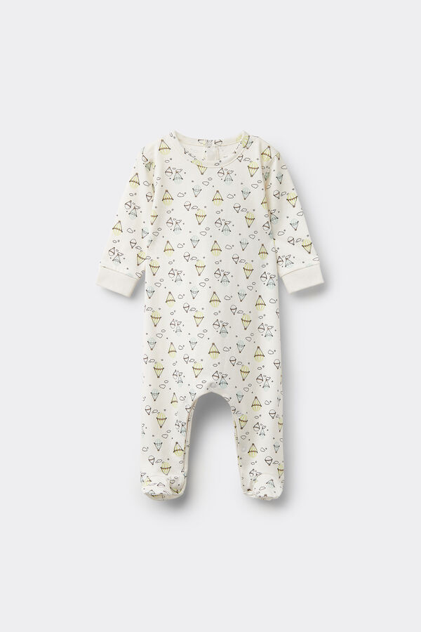 Babygrow Bebé Manga Comprida 100% Algodão com Pés  