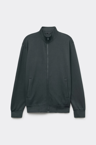 Felpa Zip Collo Alto Superior Softness