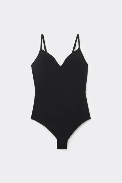 Body mit BH, herzf&ouml;rmigem Ausschnitt und Print Natural Lifting 2-in-1