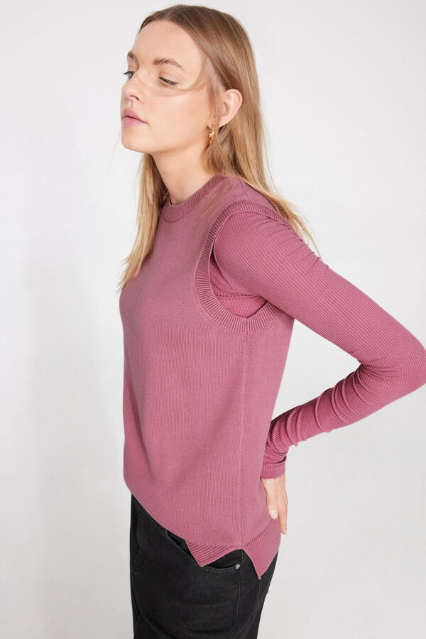 Gilet Cotone e Modal in Maglia Calata  