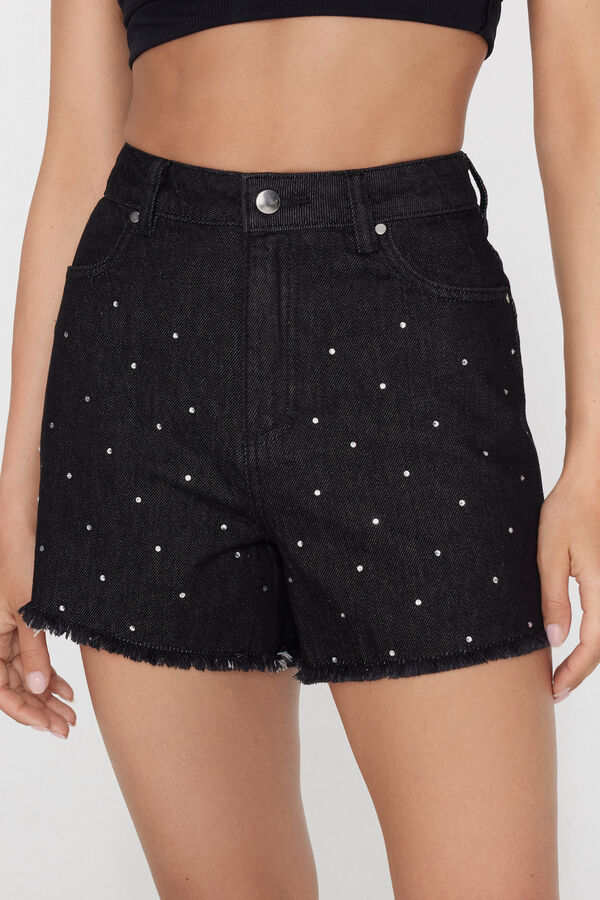Ausgefranste Denimshorts  
